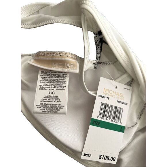 Michael Kors One Shoulder Bikini swimsuit Set size L - Picture 7 of 9